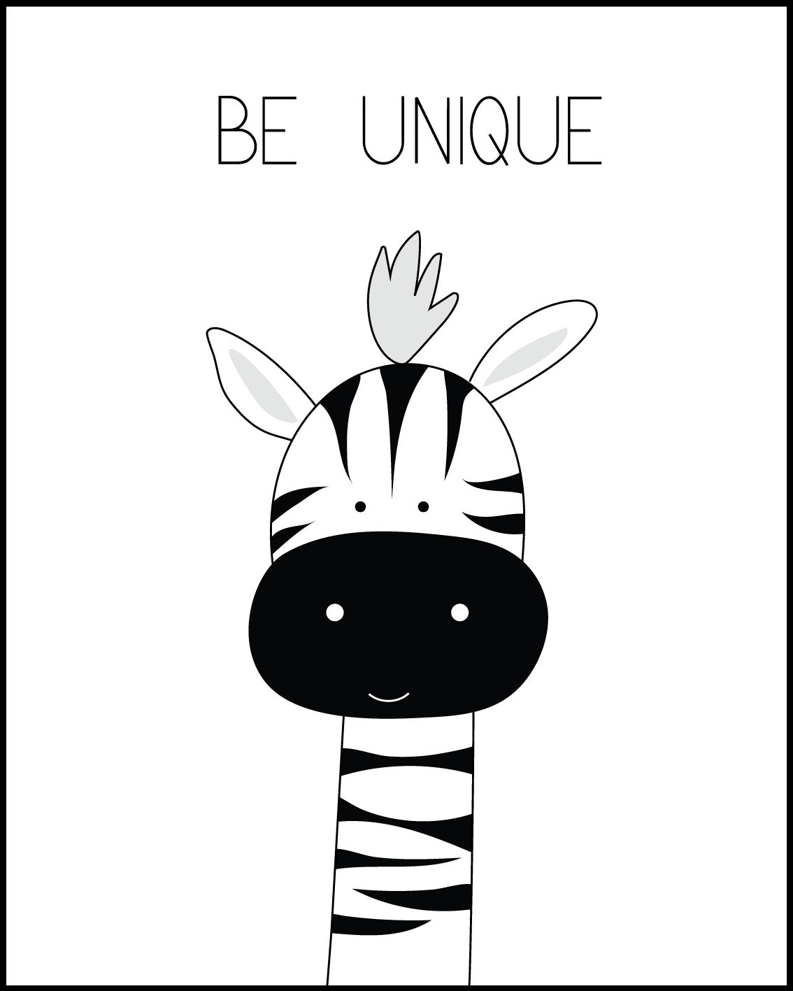 Be brave be kind be unique be yourself, set of 4 nursery Posters