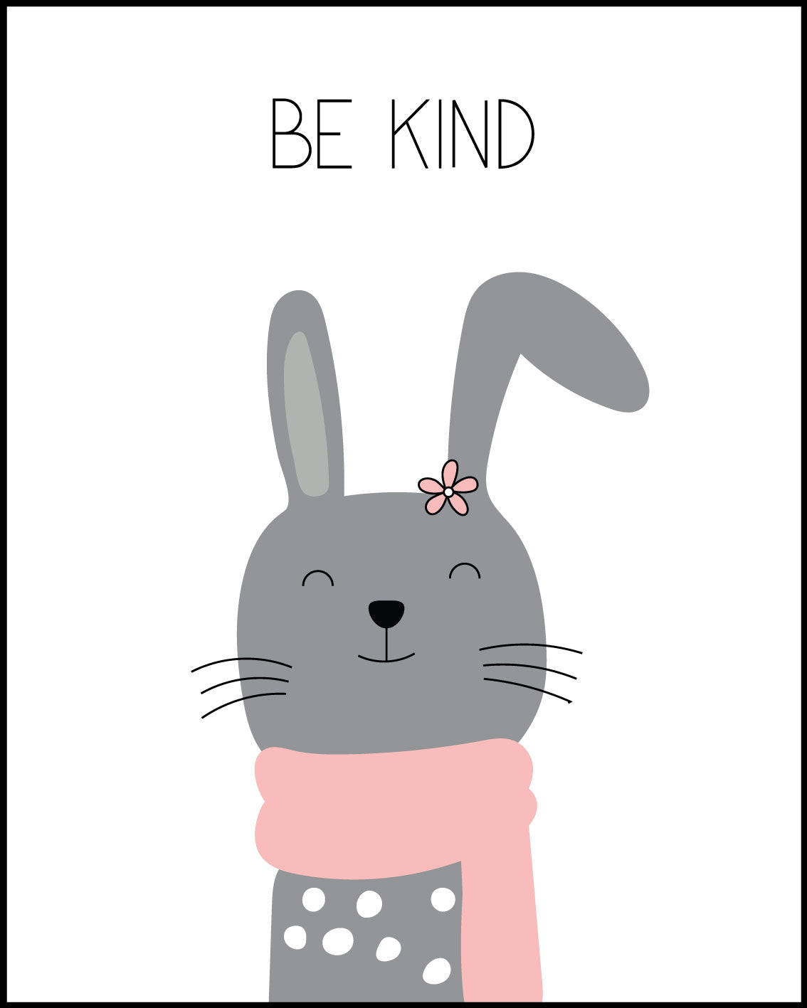 Be brave be kind be unique be yourself, set of 4 nursery Posters