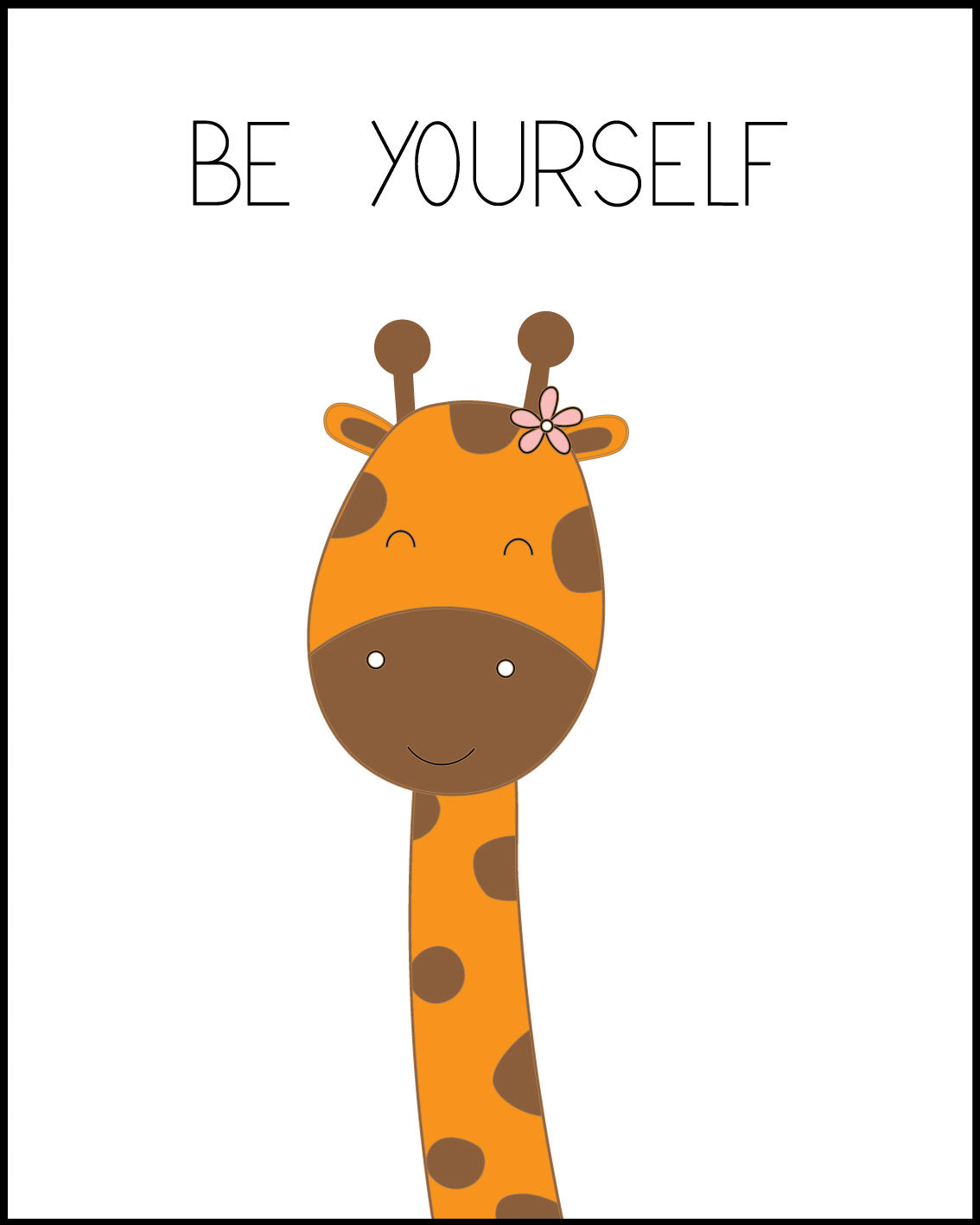 Be brave be kind be unique be yourself, set of 4 nursery Posters