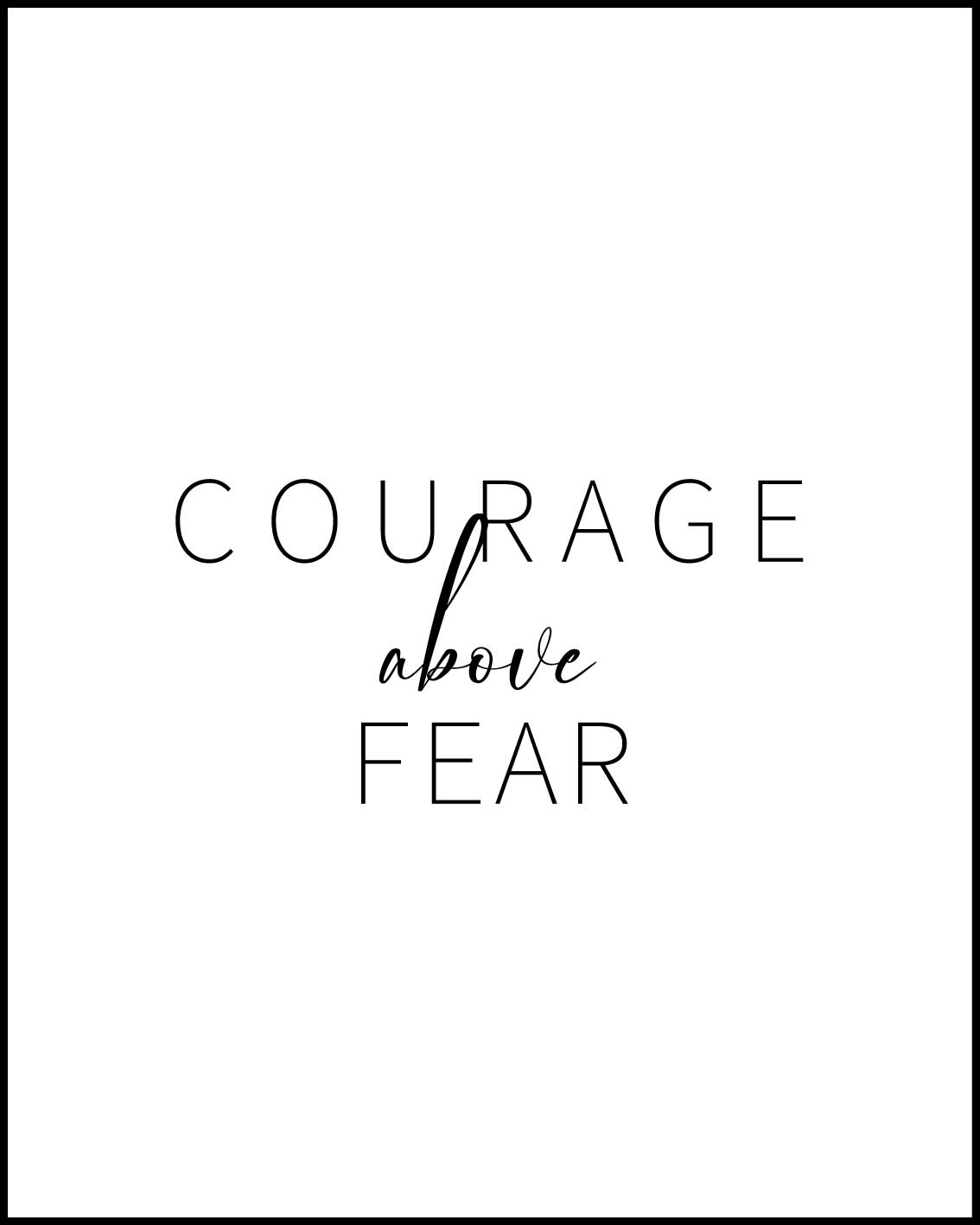 Courage above the fear Poster