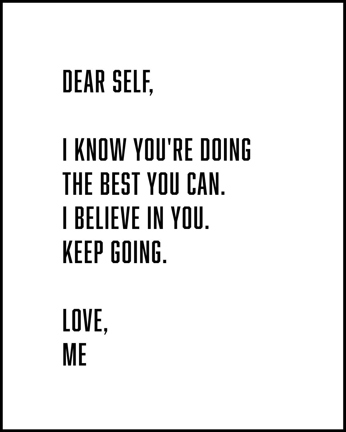 Dear Self Poster