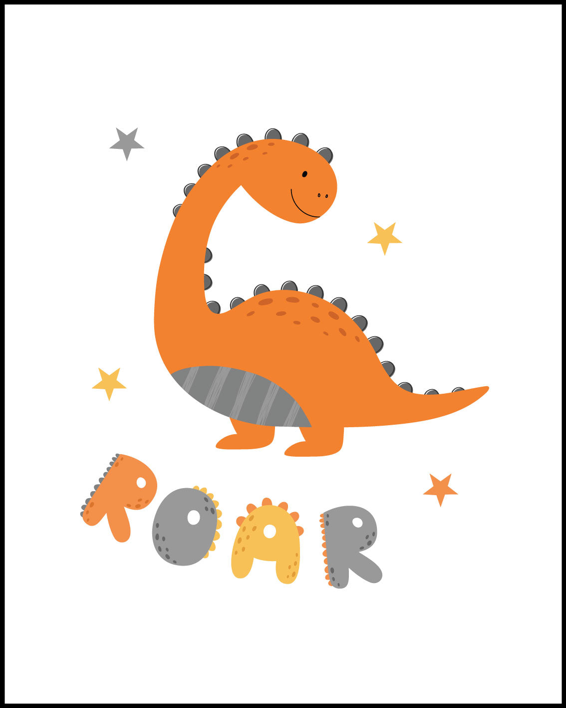 Dino roar, Be kind, Dream big, set of 3 nursery Posters
