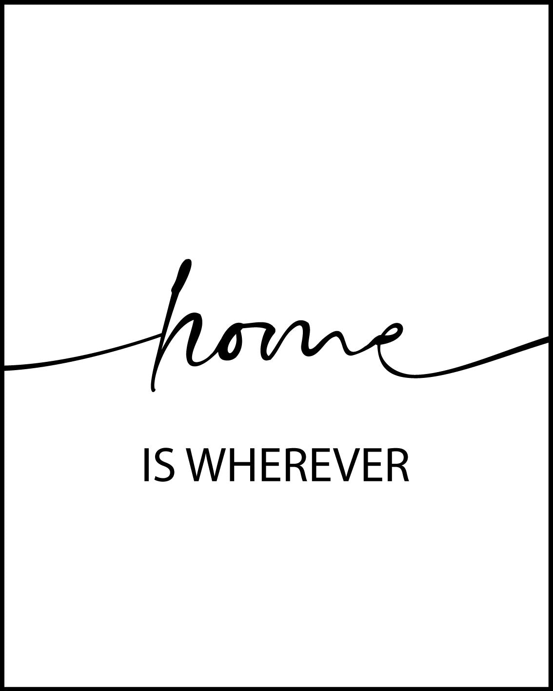 Home is wherever I am with you Posters