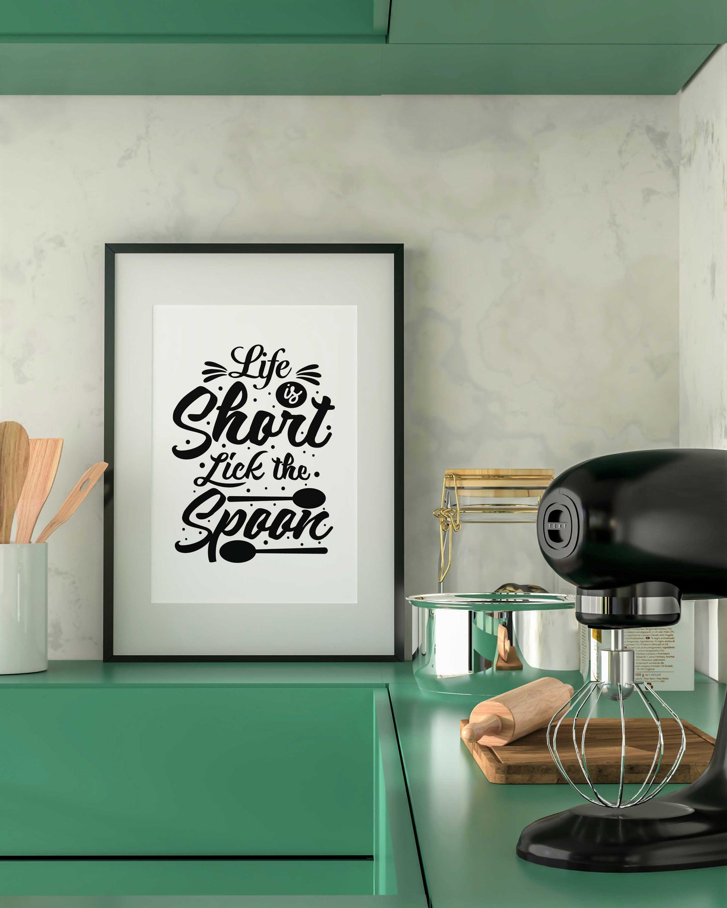 Life is short lick the spoon Poster
