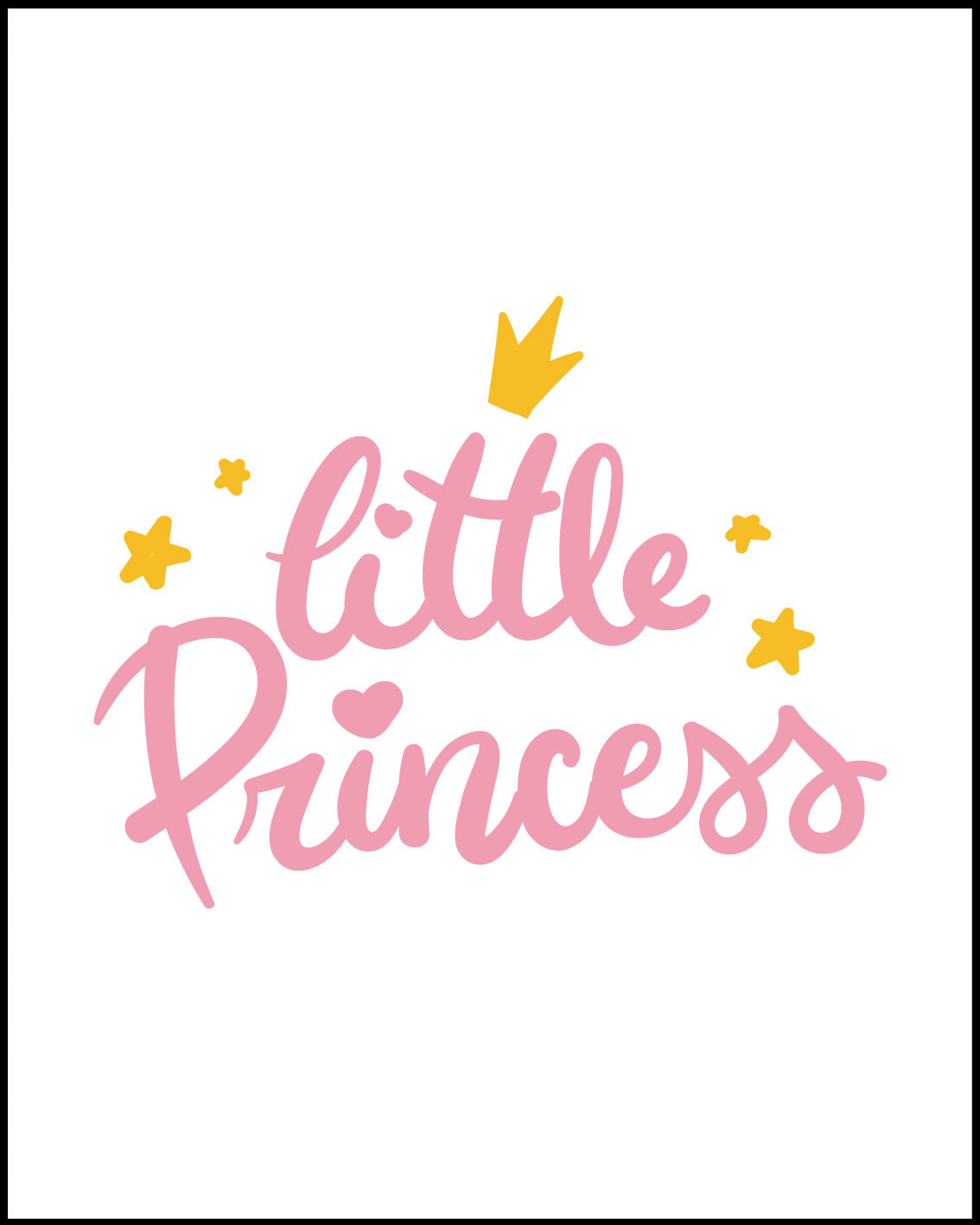Little princess, set of 3 nursery Posters, personalized letter