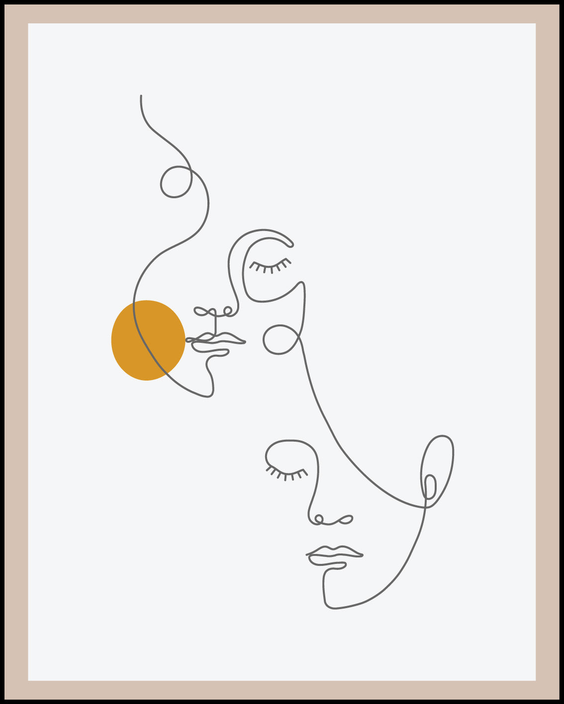 Minimal women face abstract Posters