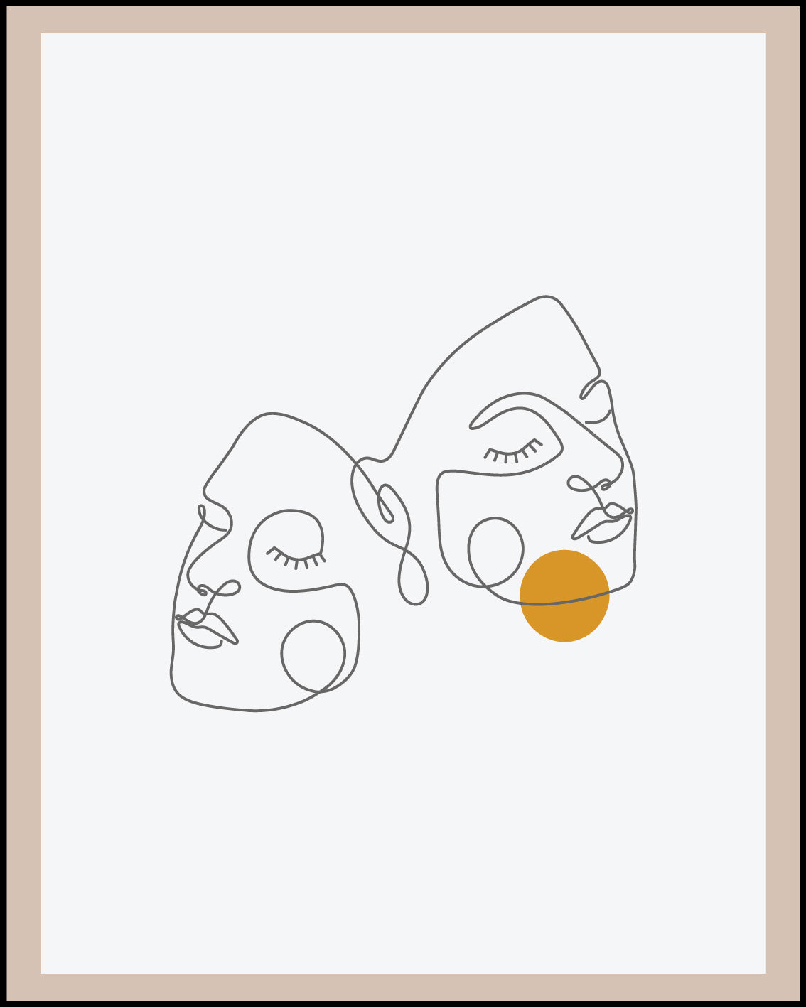 Minimal women face abstract Posters