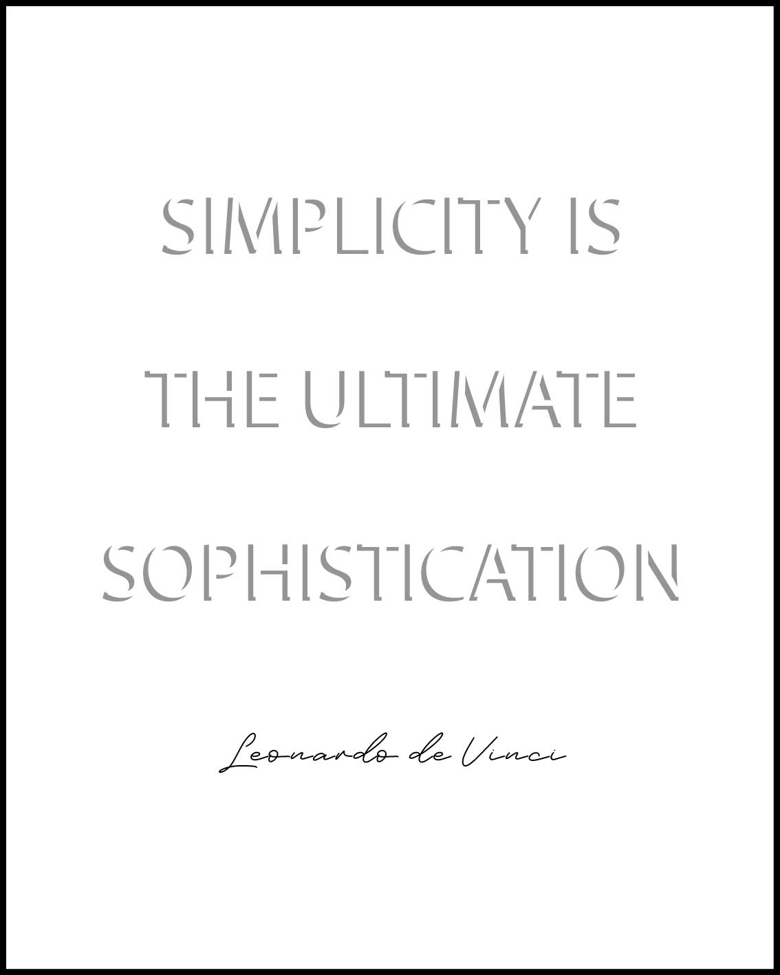 Simplicity Poster